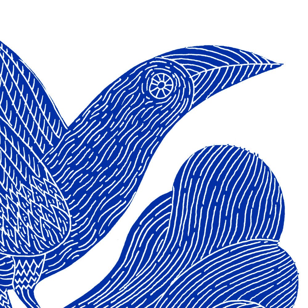 Azul es Nombre de Pájaro 02 Impresión Giclée