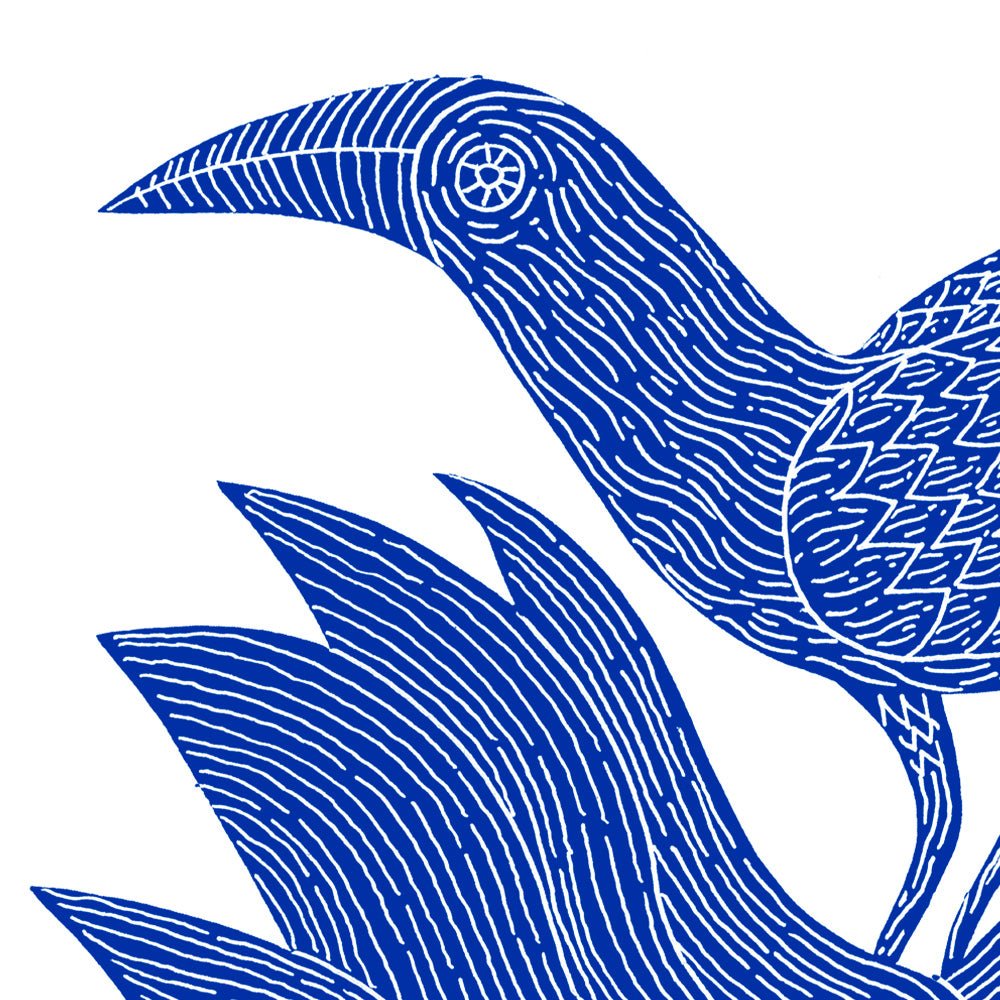 Azul es Nombre de Pájaro 03 Impresión Giclée
