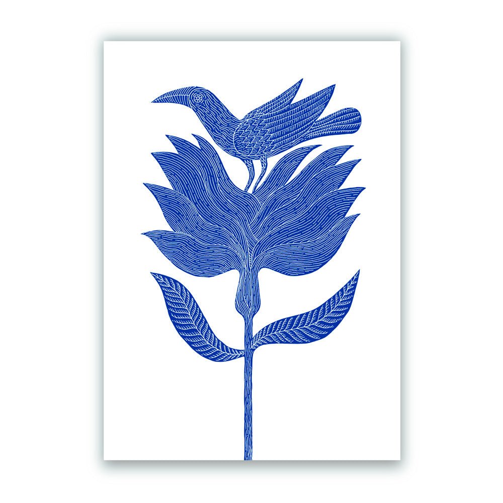 Azul es Nombre de Pájaro 03 Impresión Giclée