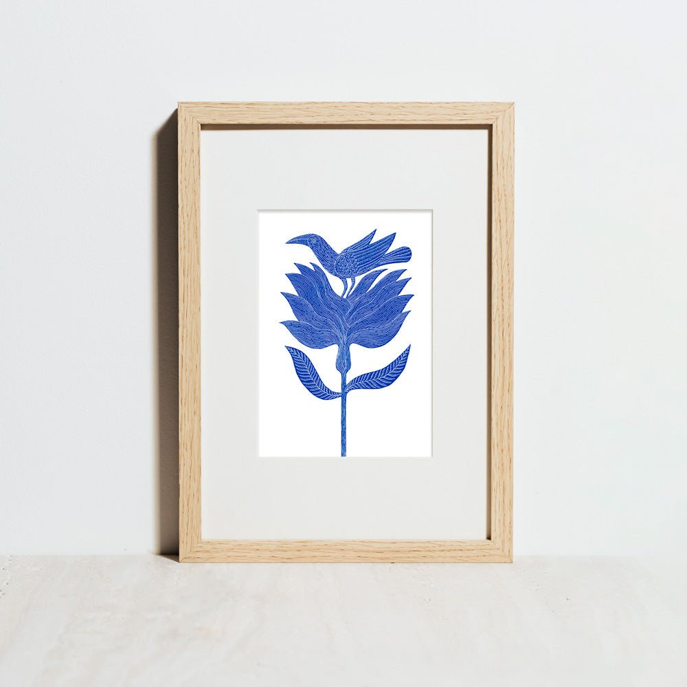 Azul es Nombre de Pájaro 03 Impresión Giclée