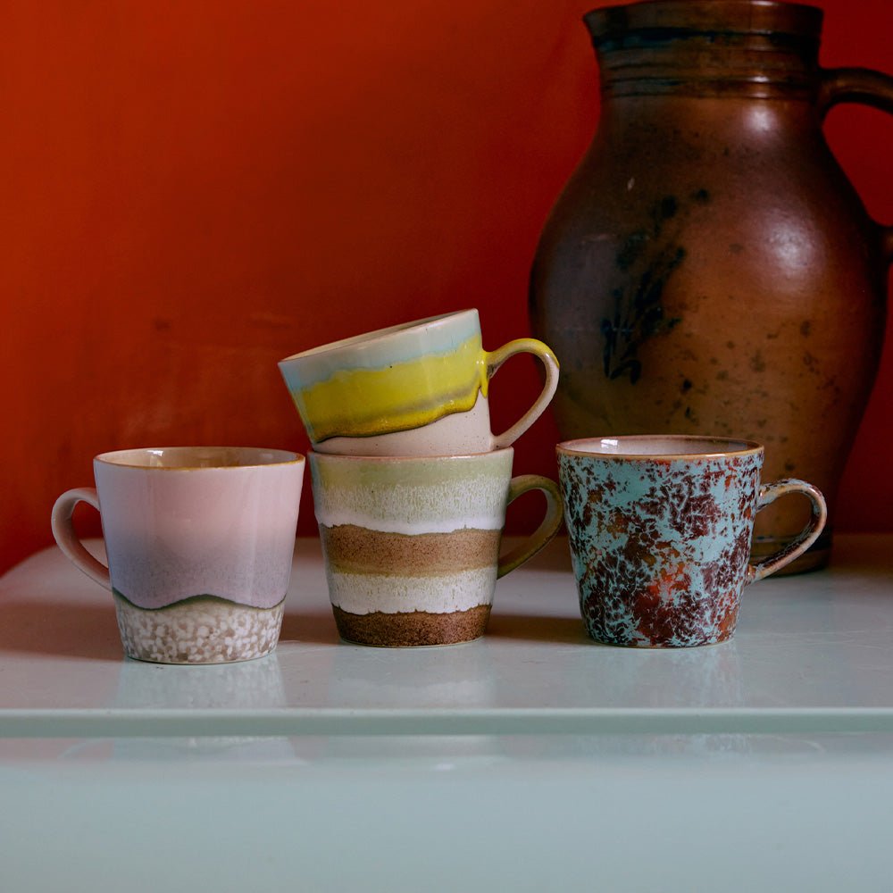 70s Ceramics: Americano Mugs - Rococo (set de 4)
