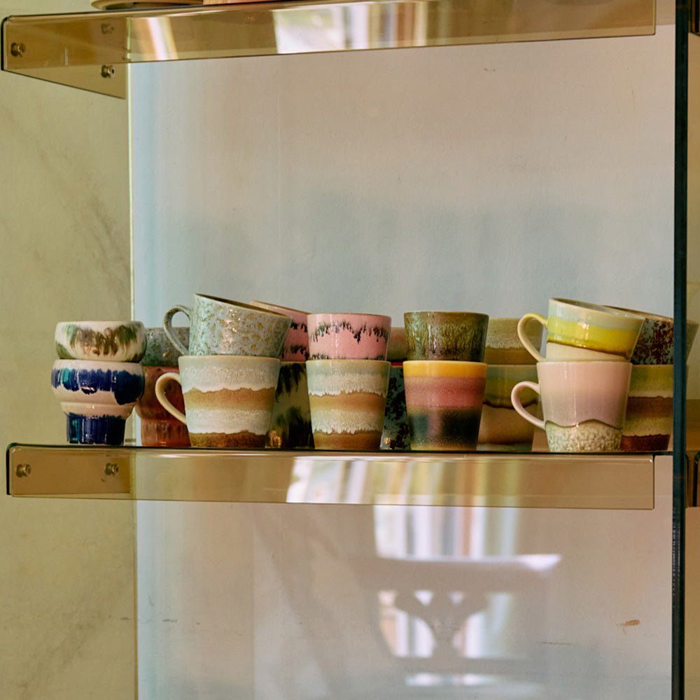70s Ceramics: Americano Mugs - Rococo (set of 4)