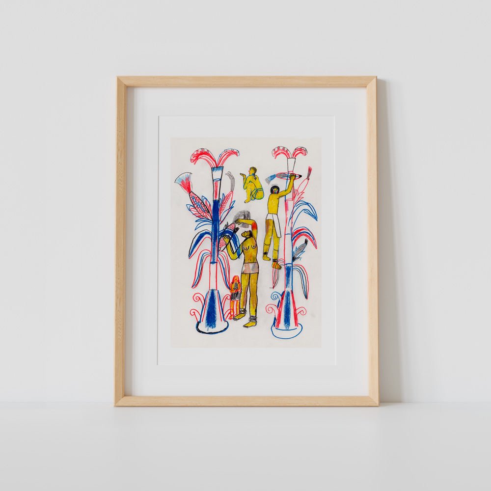 Recolección del Maíz Impresión Giclée