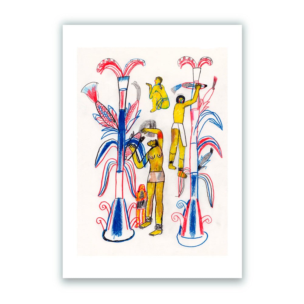 Recolección del Maíz Impresión Giclée