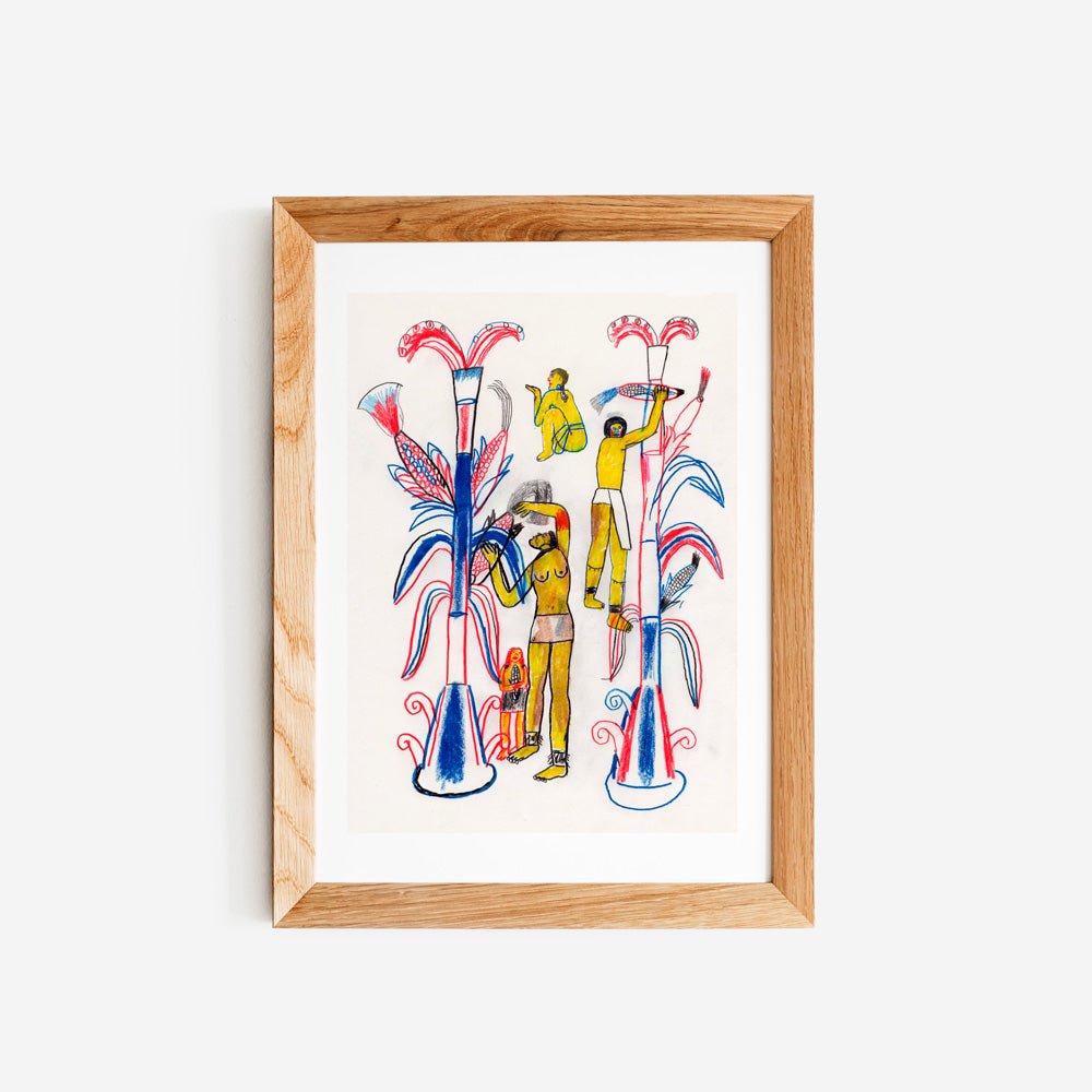 Recolección del Maíz Impresión Giclée