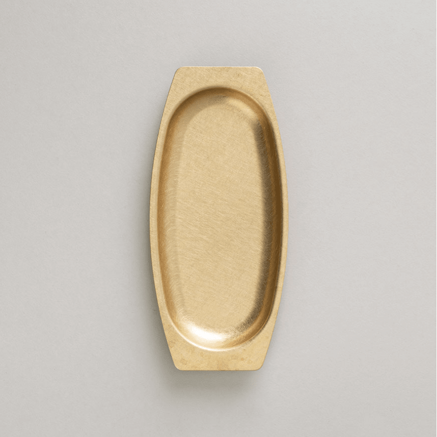 Brass Oval High Tray Solid