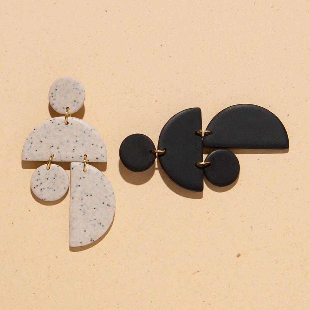 Bauhaus Black Earrings