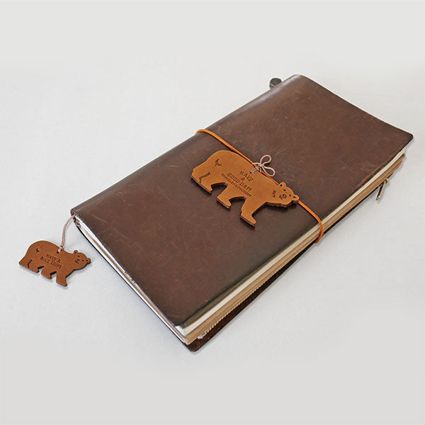 Étiquette en cuir TF Ours