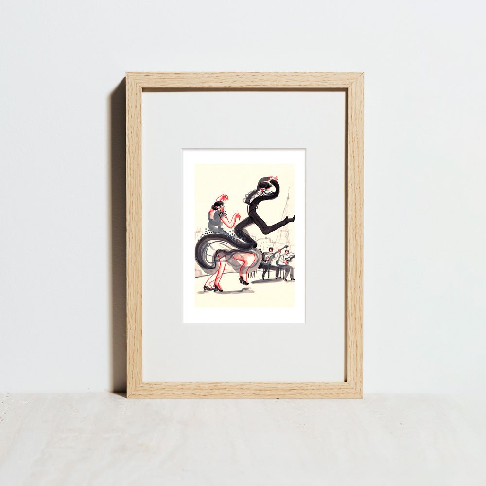 Spanish Flamenco - Black Giclée Print