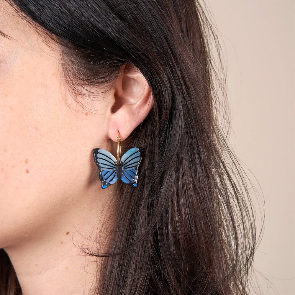 Pendientes Mariposa Azul