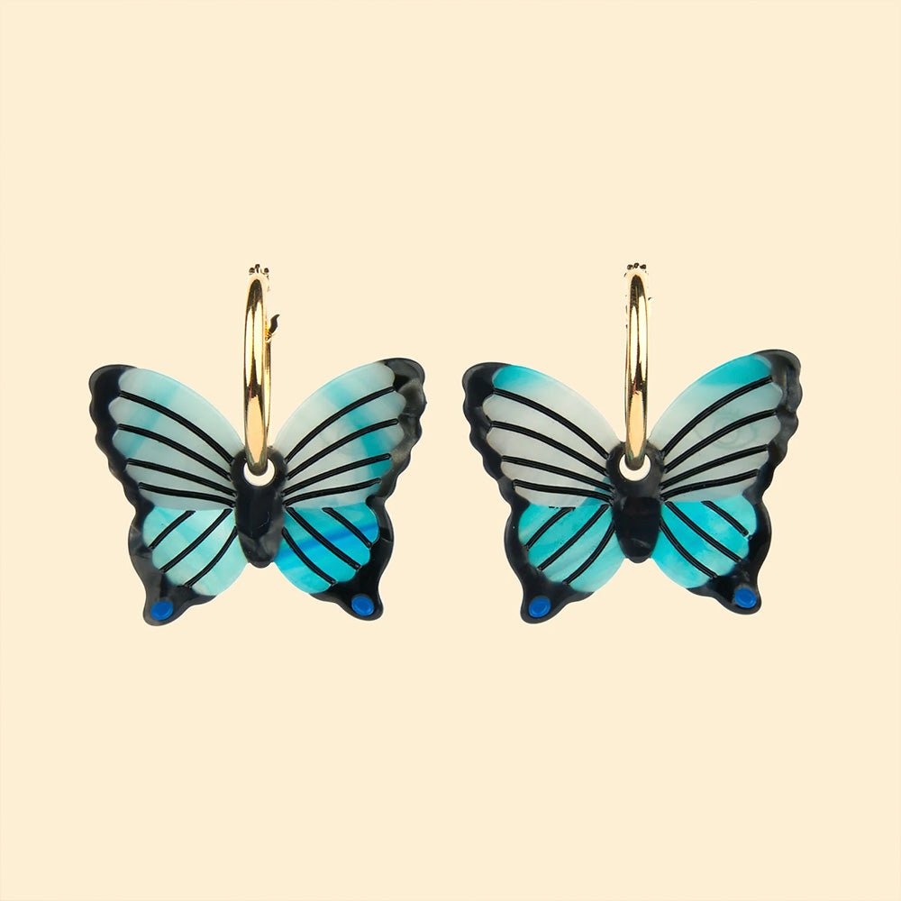 Pendientes Mariposa Azul