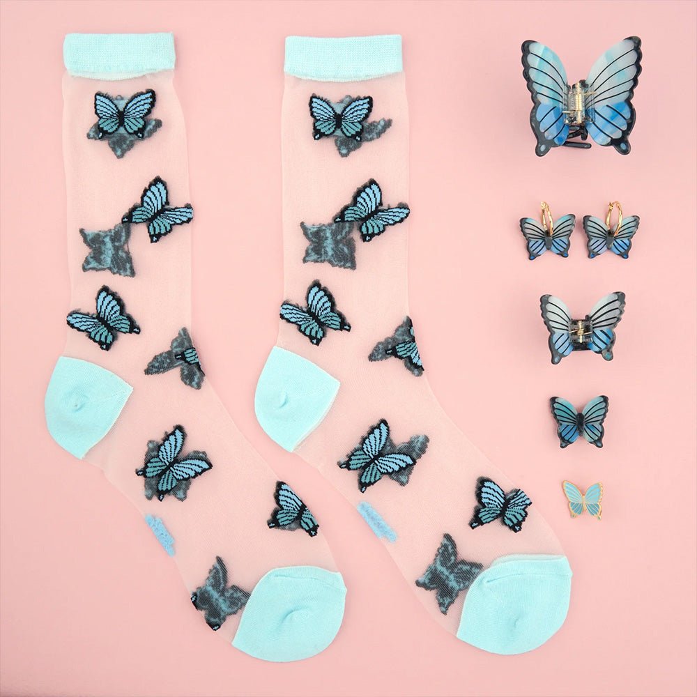 Pendientes Mariposa Azul