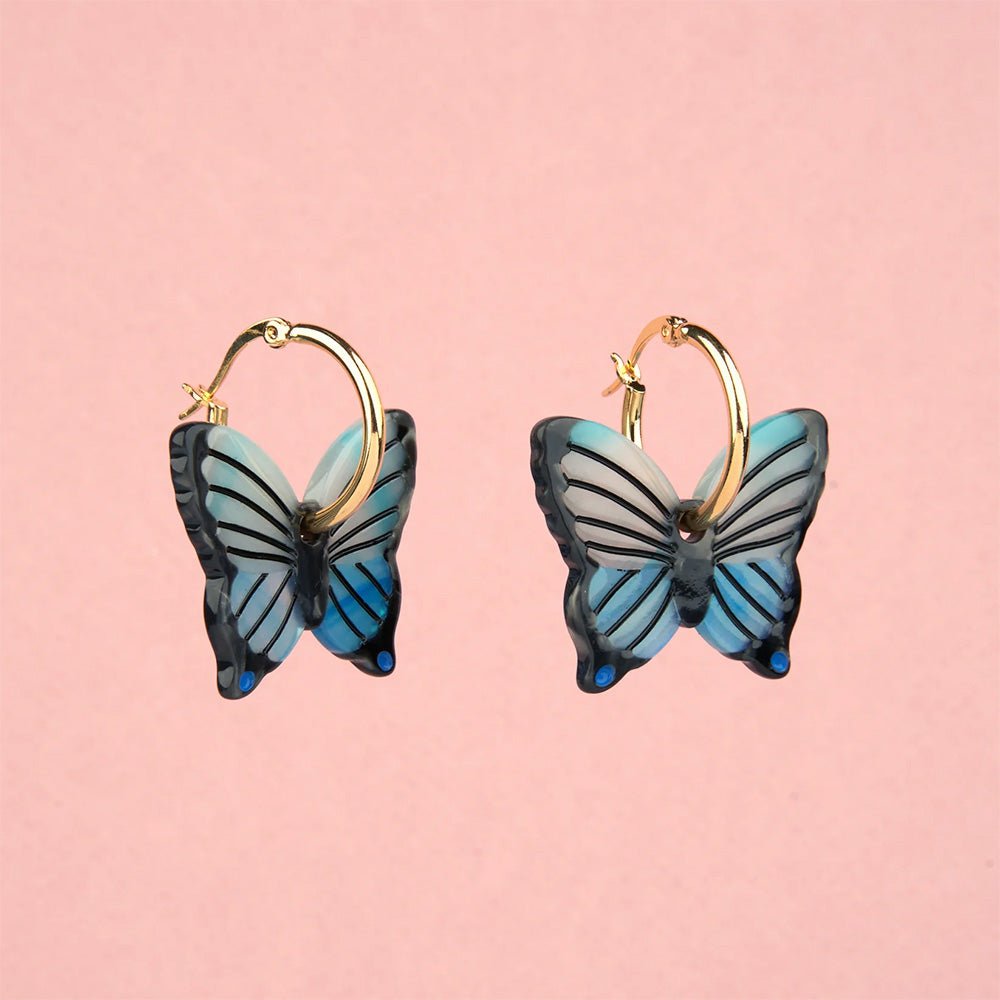 Pendientes Mariposa Azul