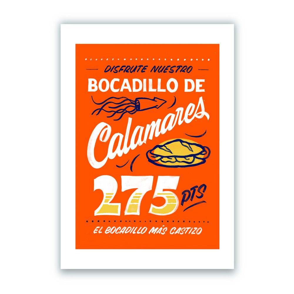Bocadillo de Calamares Impresión Giclée
