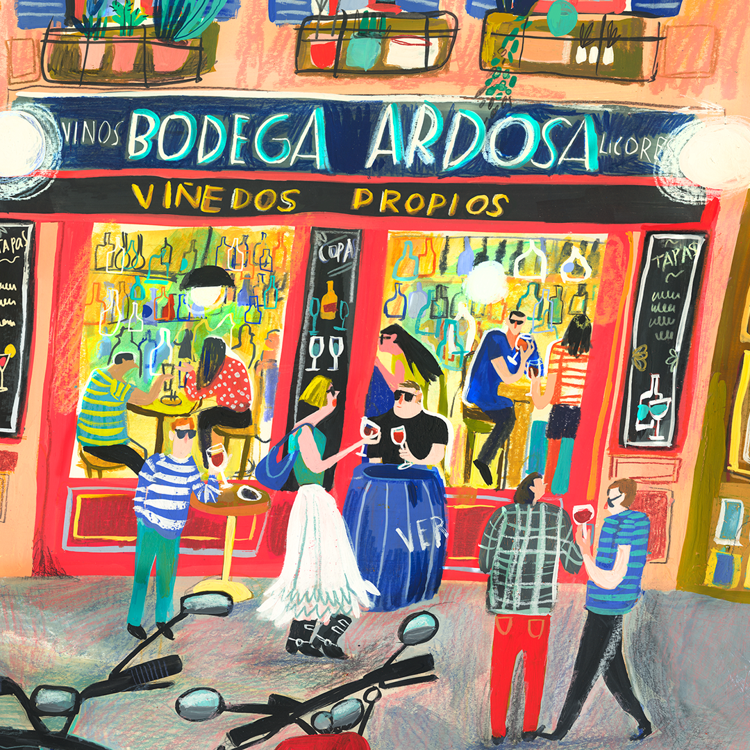 Bodega de la Ardosa Horizontal Impresión Giclée