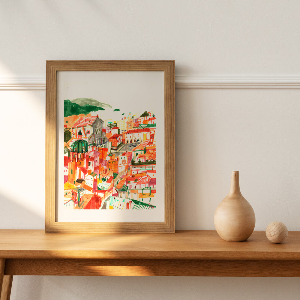 Bologna City Giclée Print A4