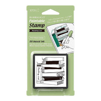 Paintable Stamp Pre-inked Reading List