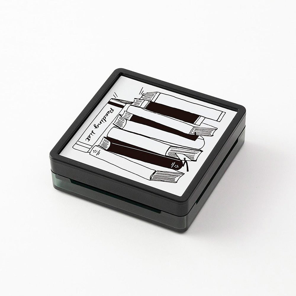 Paintable Stamp Pre-inked Reading List