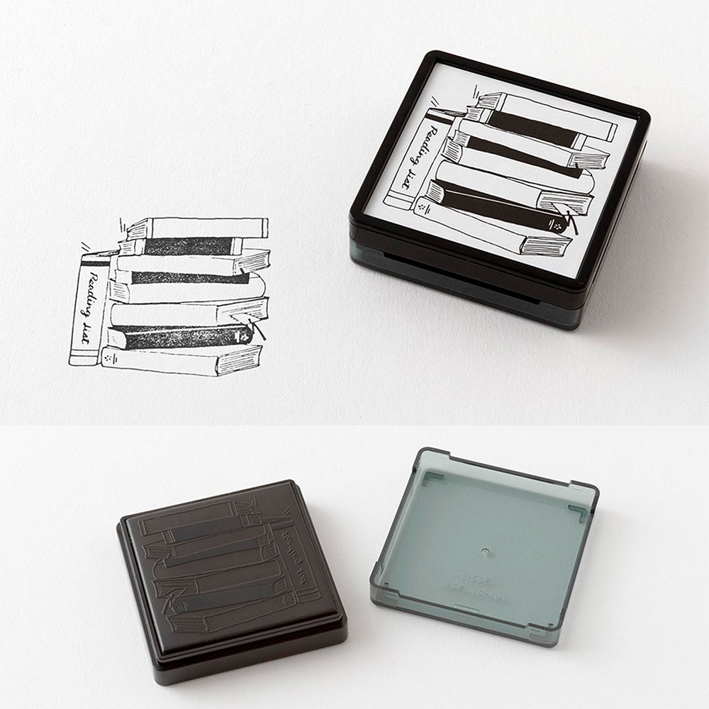 Paintable Stamp Pre-inked Reading List