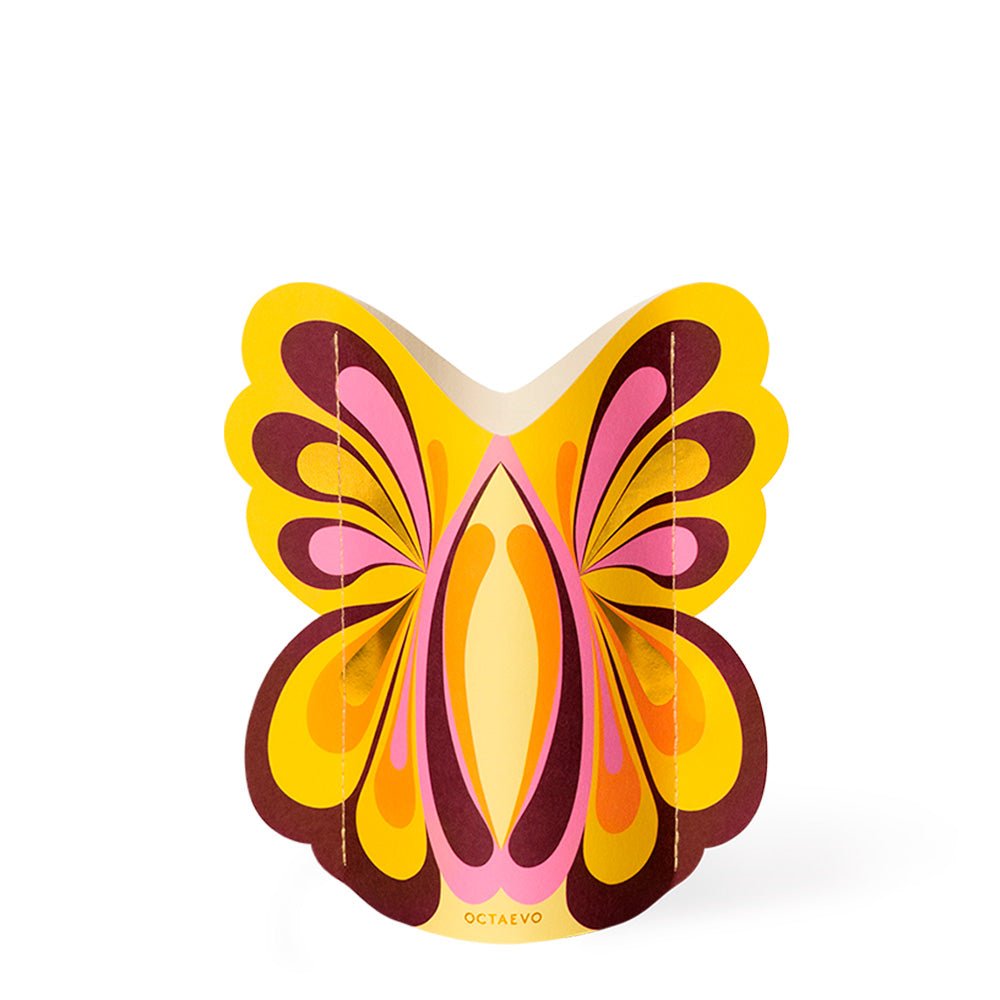 Mini Florero de Papel Mariposa