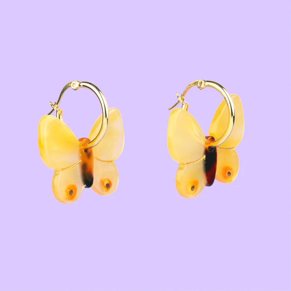 Pendientes Mariposa Amarilla