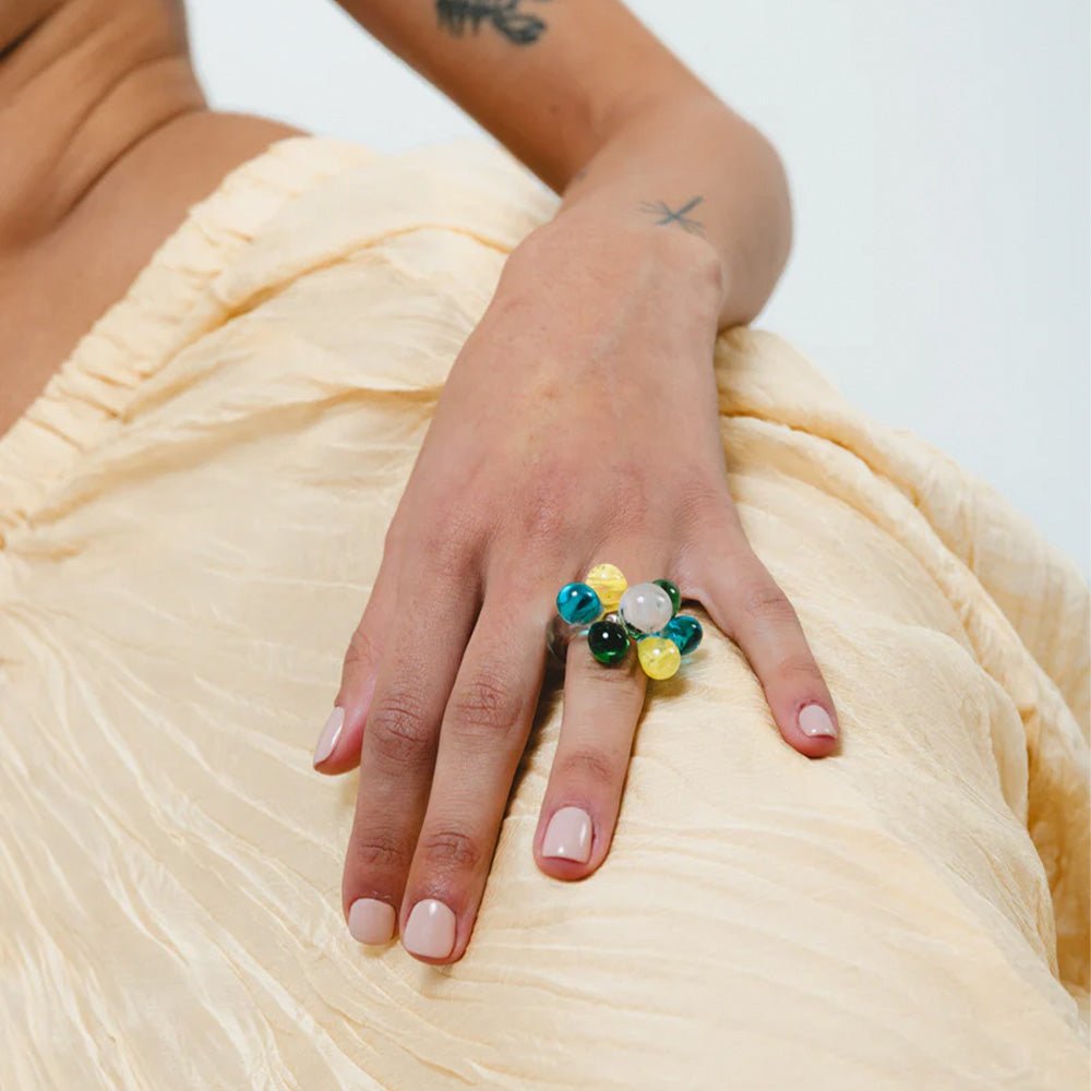 Magician Turquoise Green Pink Ring