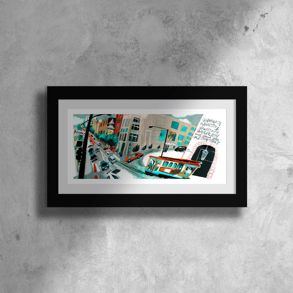 Téléphérique de San Francisco Impression Giclée 47,39x100