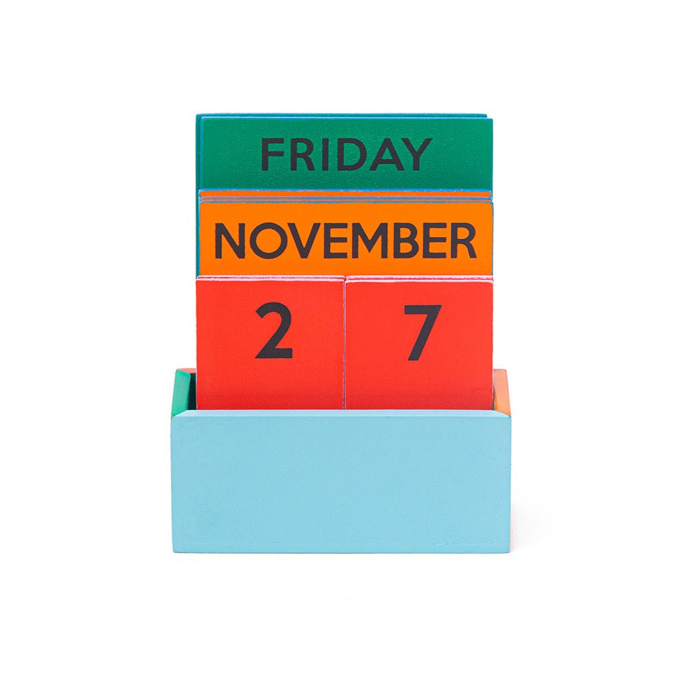 Small Rainbow Wooden Calendar