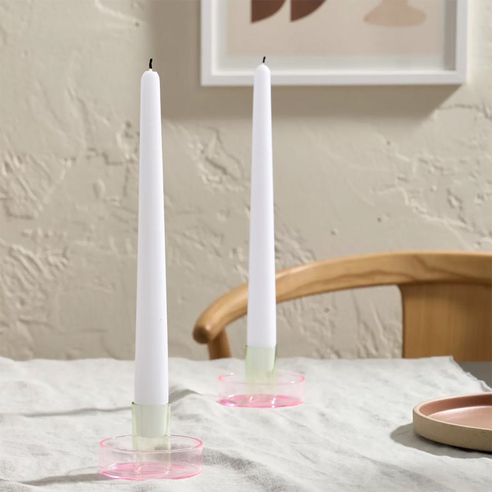 Bougeoir Duo Rose et Vert