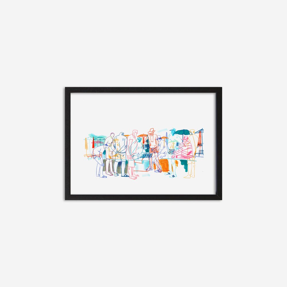 Jeu d'échecs Sur la Plage Giclée Print