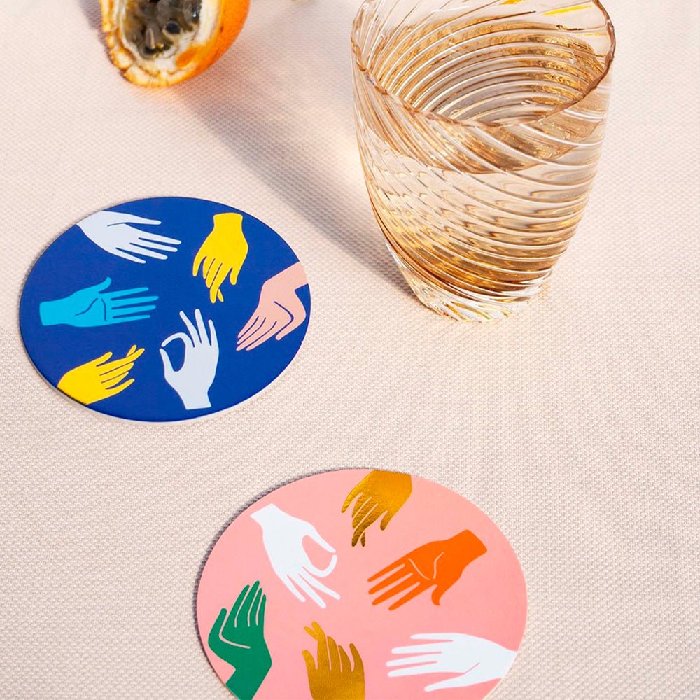 Hamsa Double Face Coasters (lot de 12)