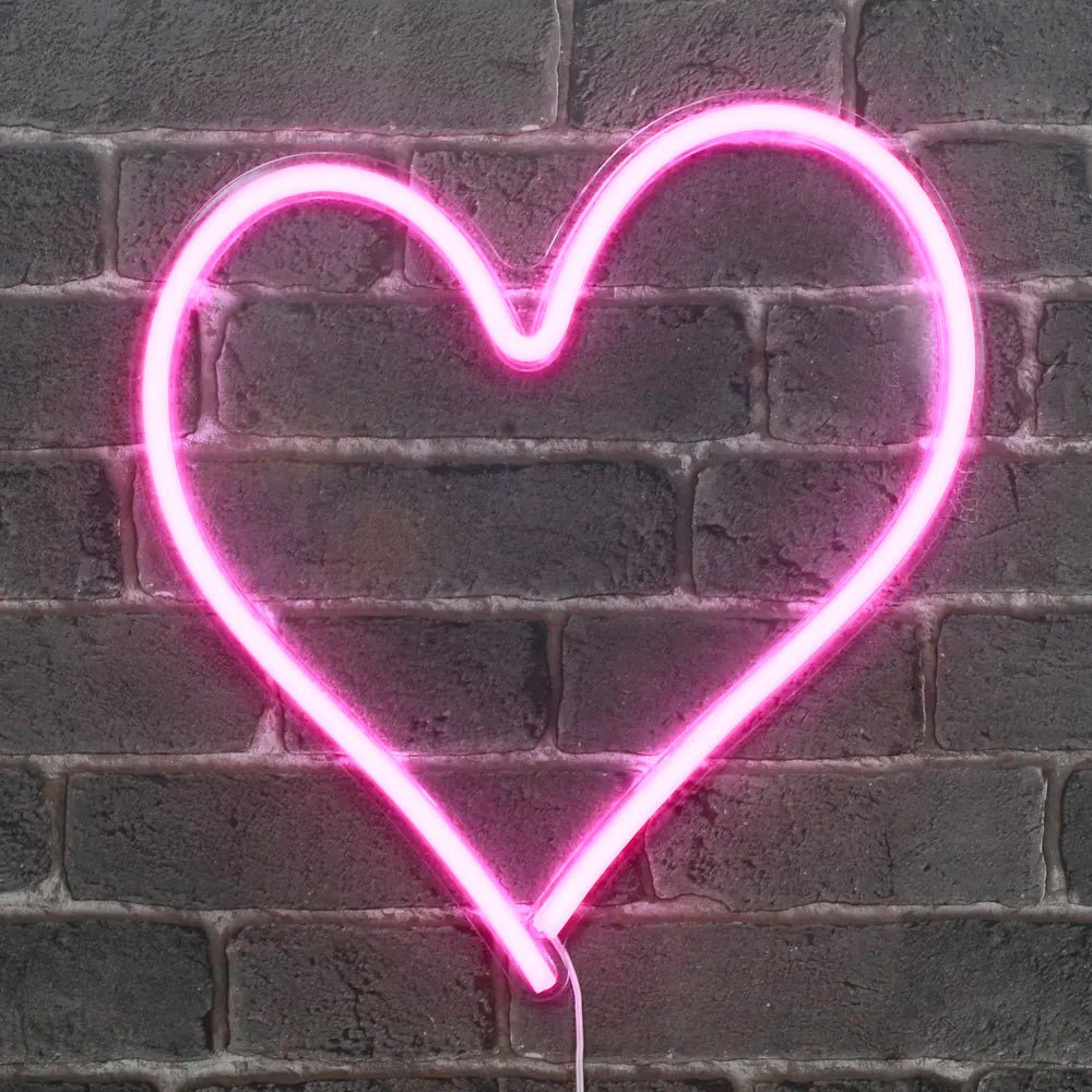 Corazón Neón Rosado