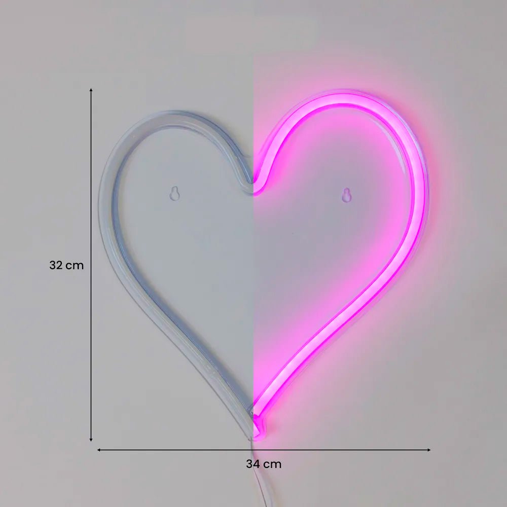 Corazón Neón Rosado