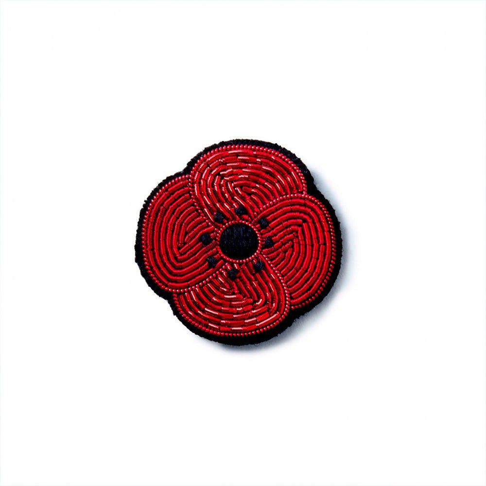 Mini Poppy Embroidered Brooch