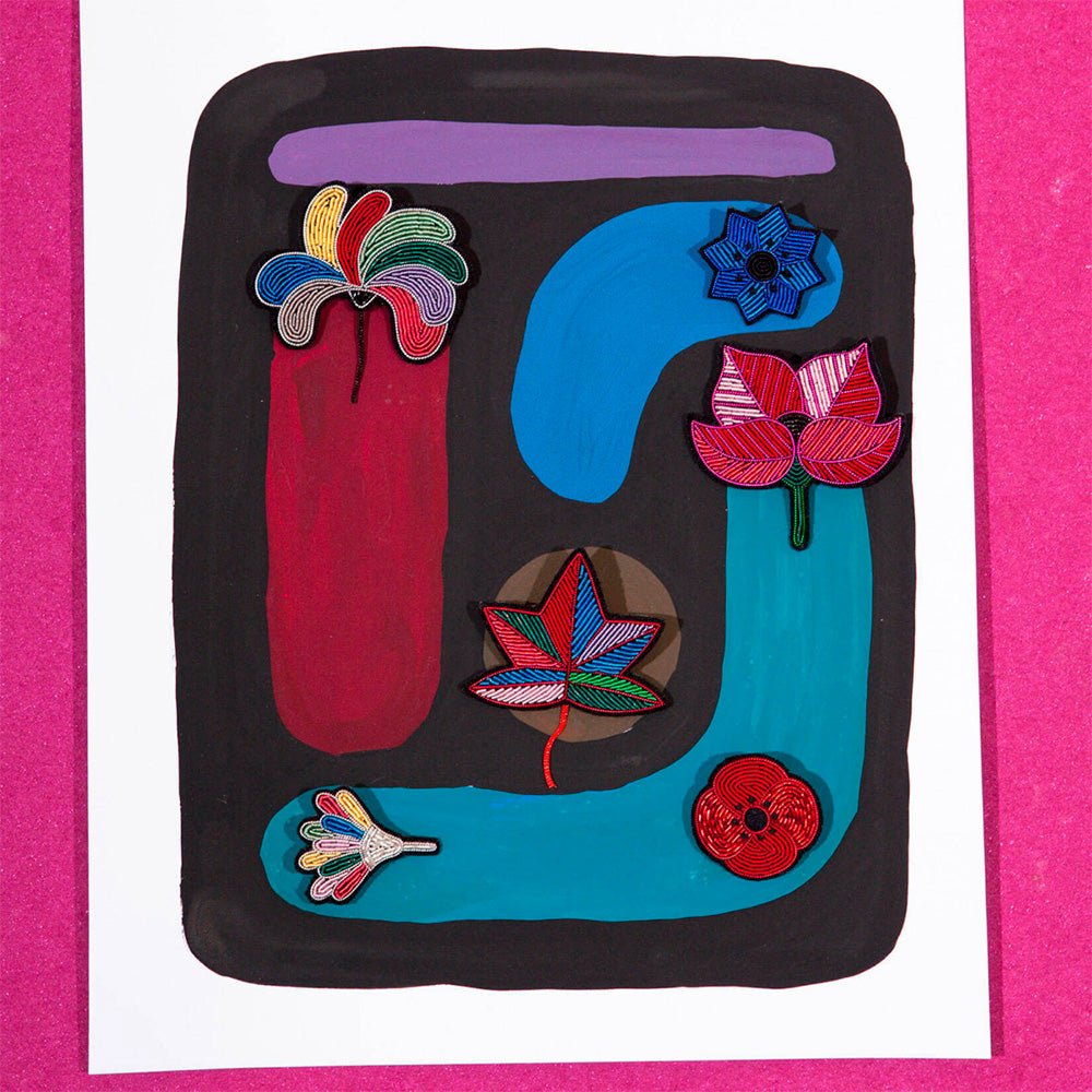 Mini Poppy Embroidered Brooch