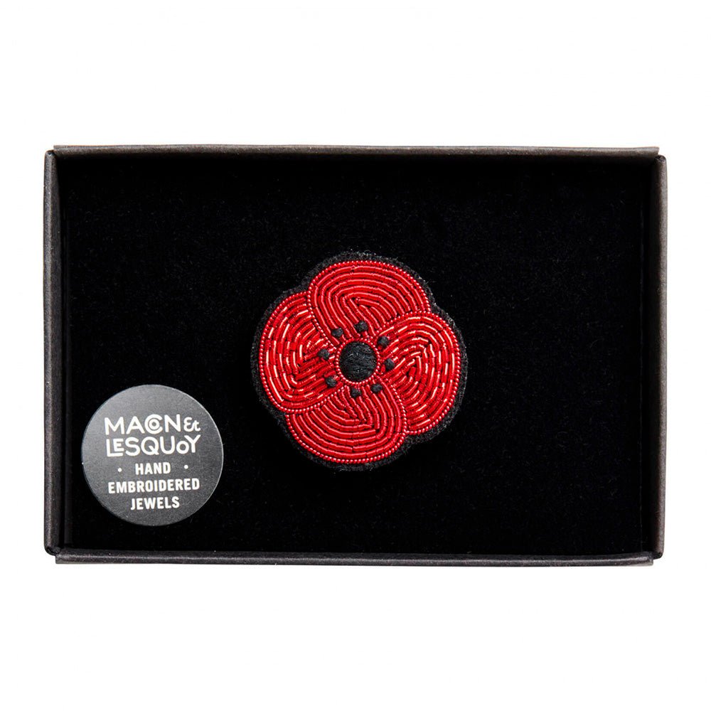 Mini Poppy Embroidered Brooch
