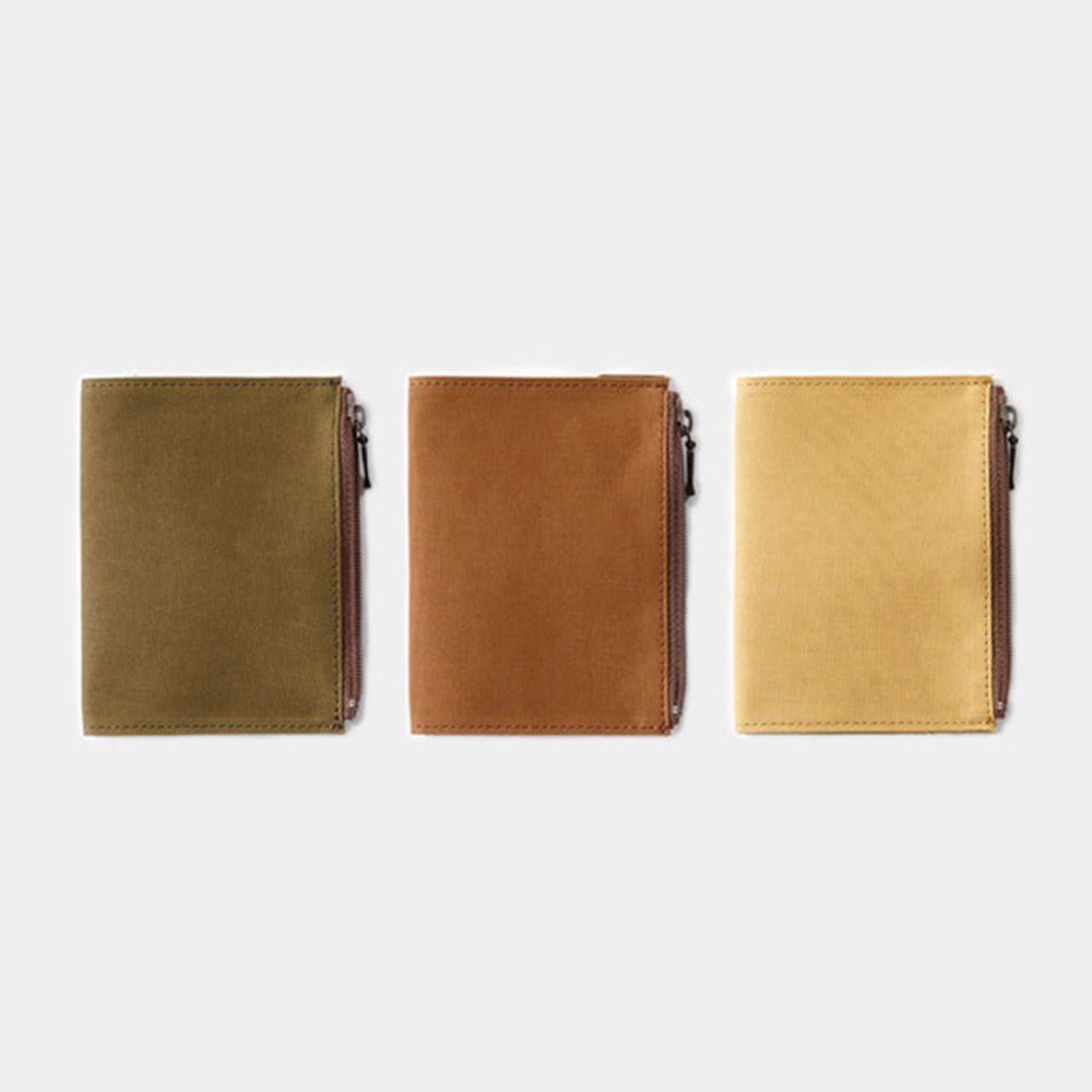 TF Passport Size Cotton Zipper Case Beige - Passport Size