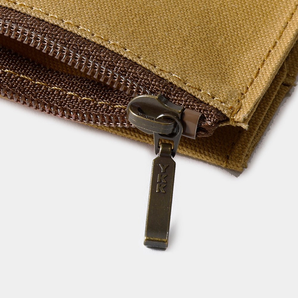 TF Passport Size Cotton Zipper Case Beige - Passport Size