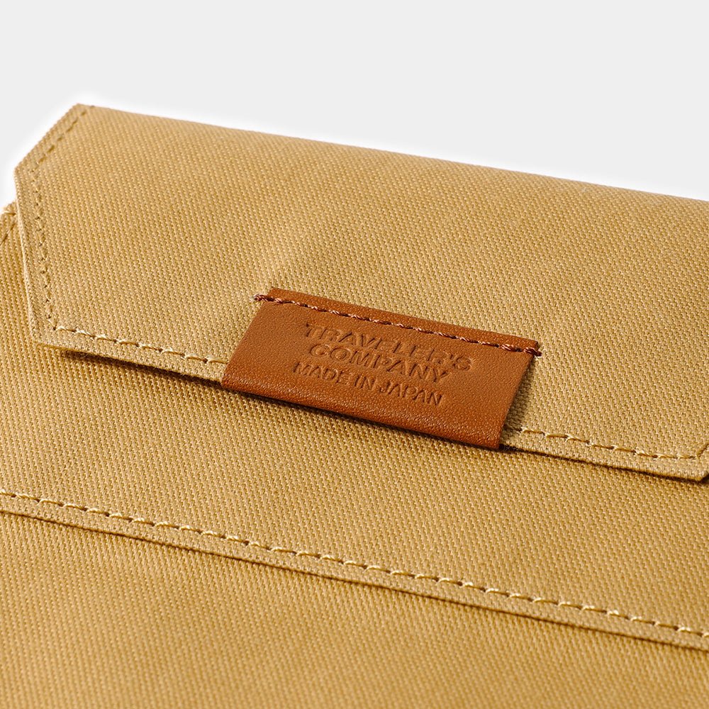 TF Passport Size Cotton Zipper Case Beige - Passport Size