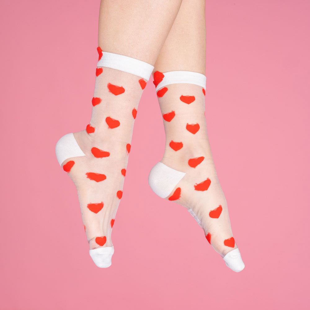 Heart Transparent Socks
