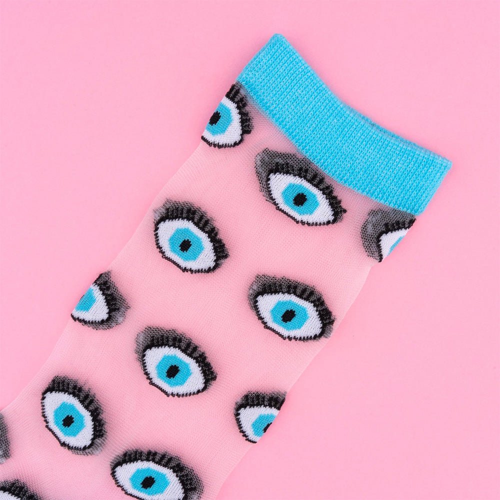 Chaussettes Transparentes Œil Bleu