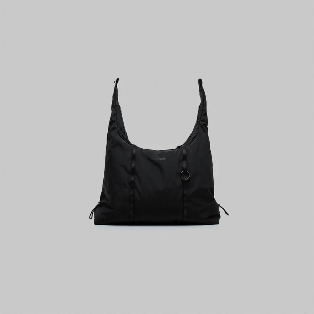 Topologie Cloud Hobo Small Black Tech Sateen | Bolso Hobo | El Moderno