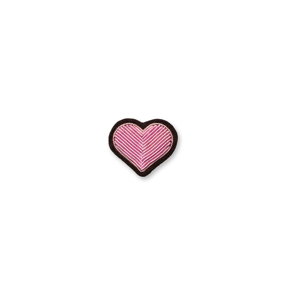 Corazón Rosa Broche Hecho a Mano