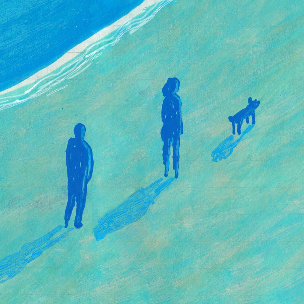 Journal visuel de plage Giclée Print A4