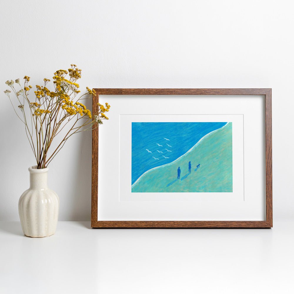 Journal visuel de plage Giclée Print A4