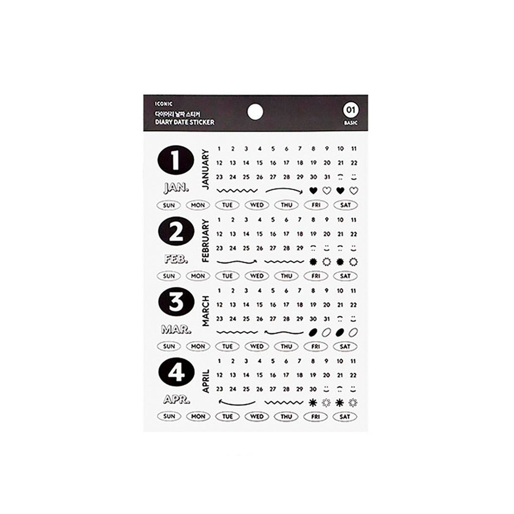 Diary Date Sticker 01 Basic