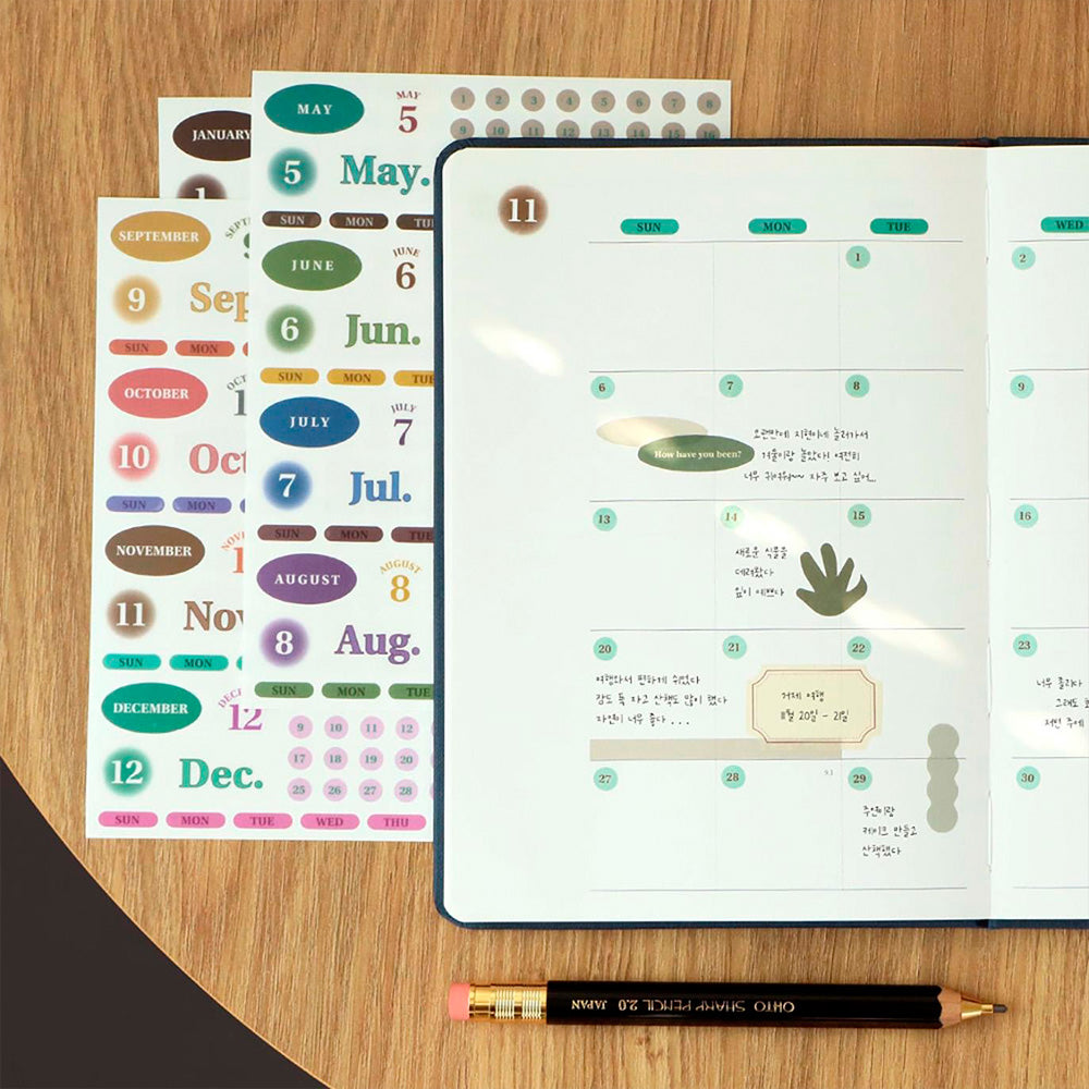 Pegatinas Calendario 03 Vintage