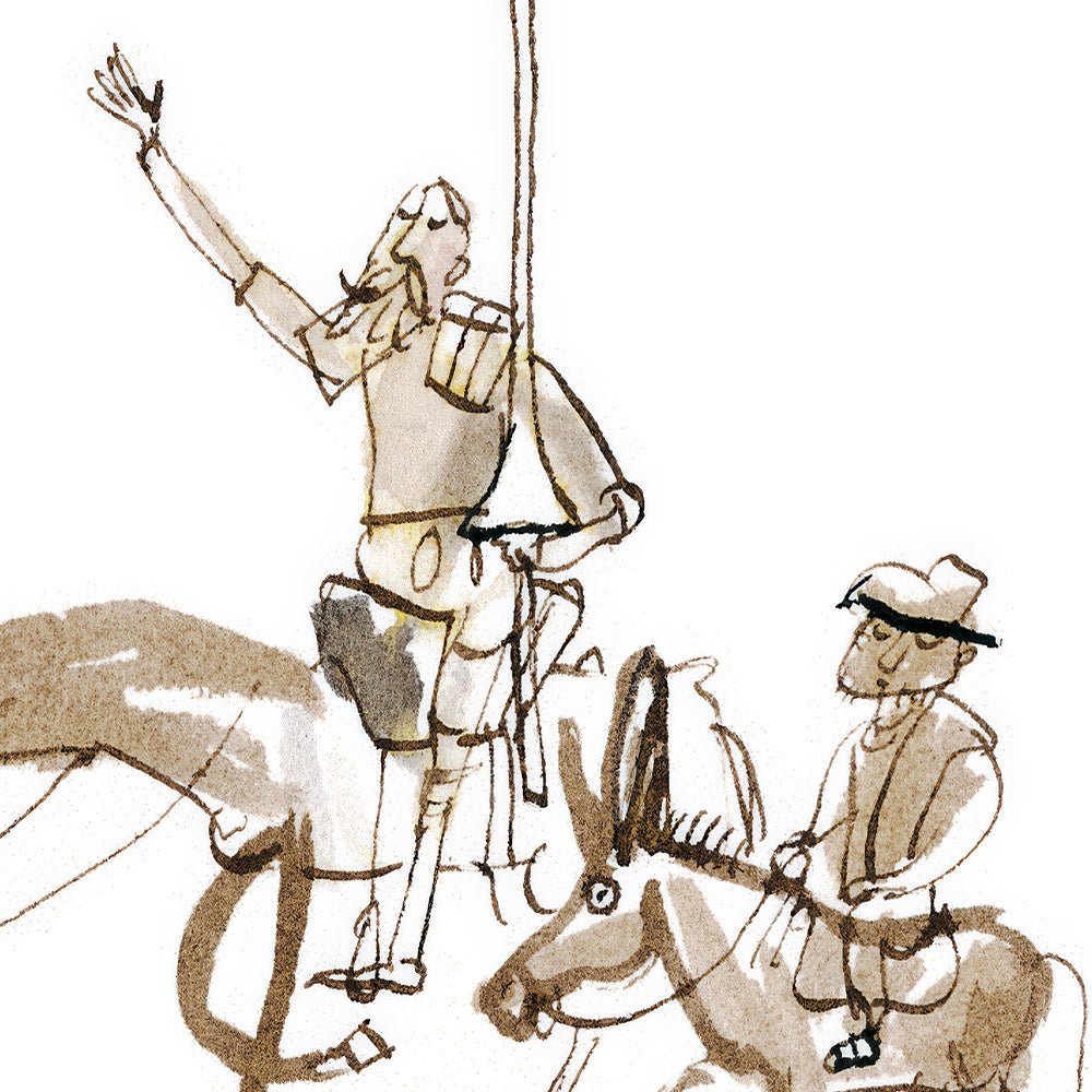 Don Quijote y Sancho Panza Giclée Print