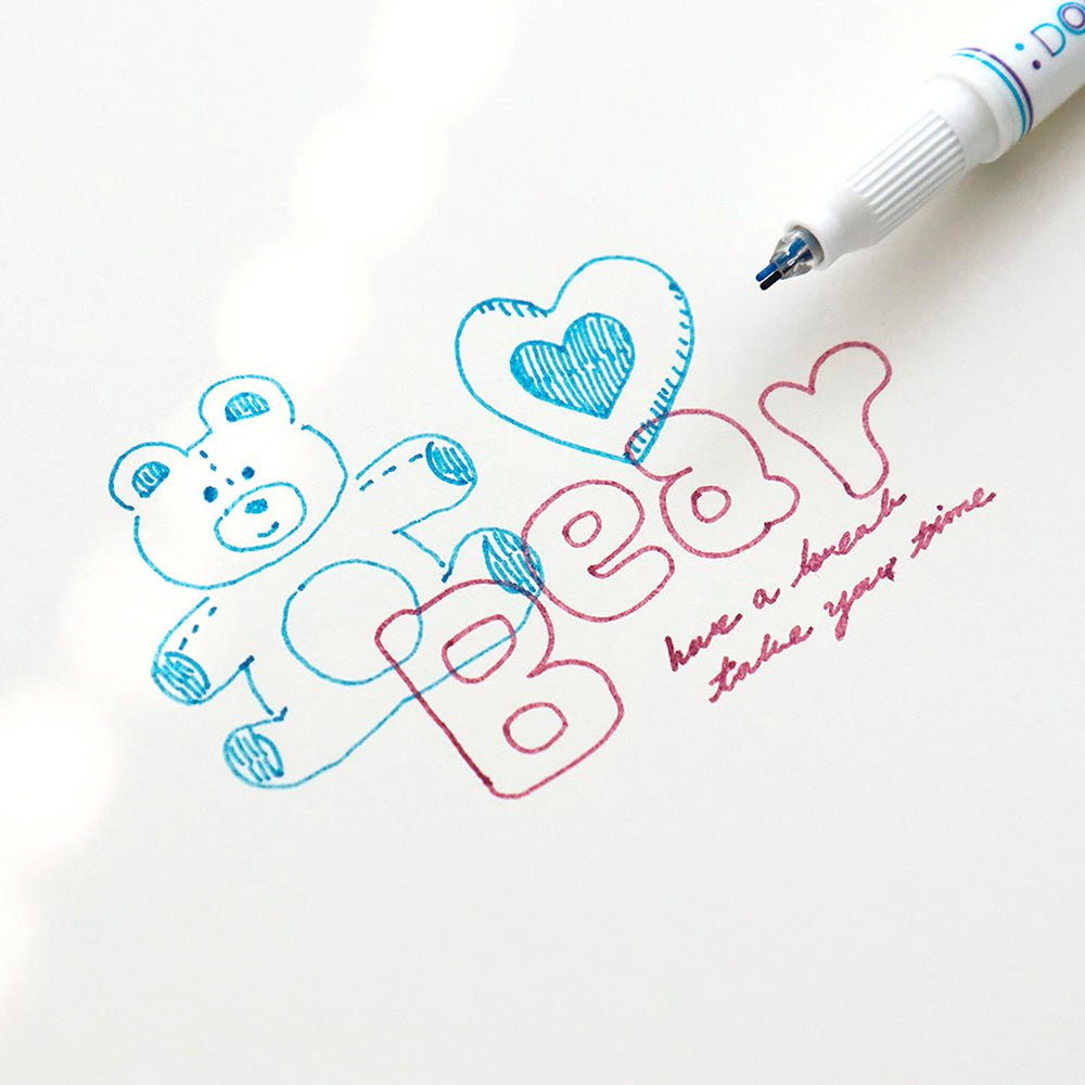 Double Line Deco Pen 01 Spring (set of 3)