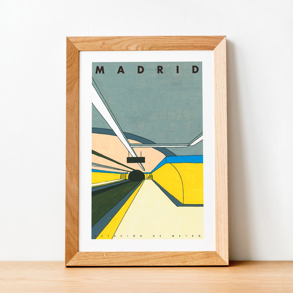 Madrid - Estación de Metro Giclée Print A5